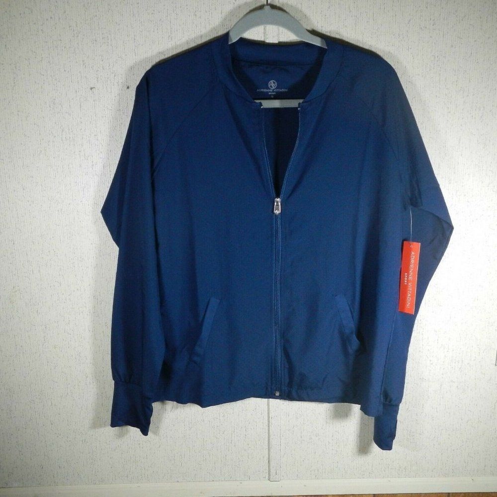 Adrienne Vittadini Sport Lightweight Jacket-Size M Blue